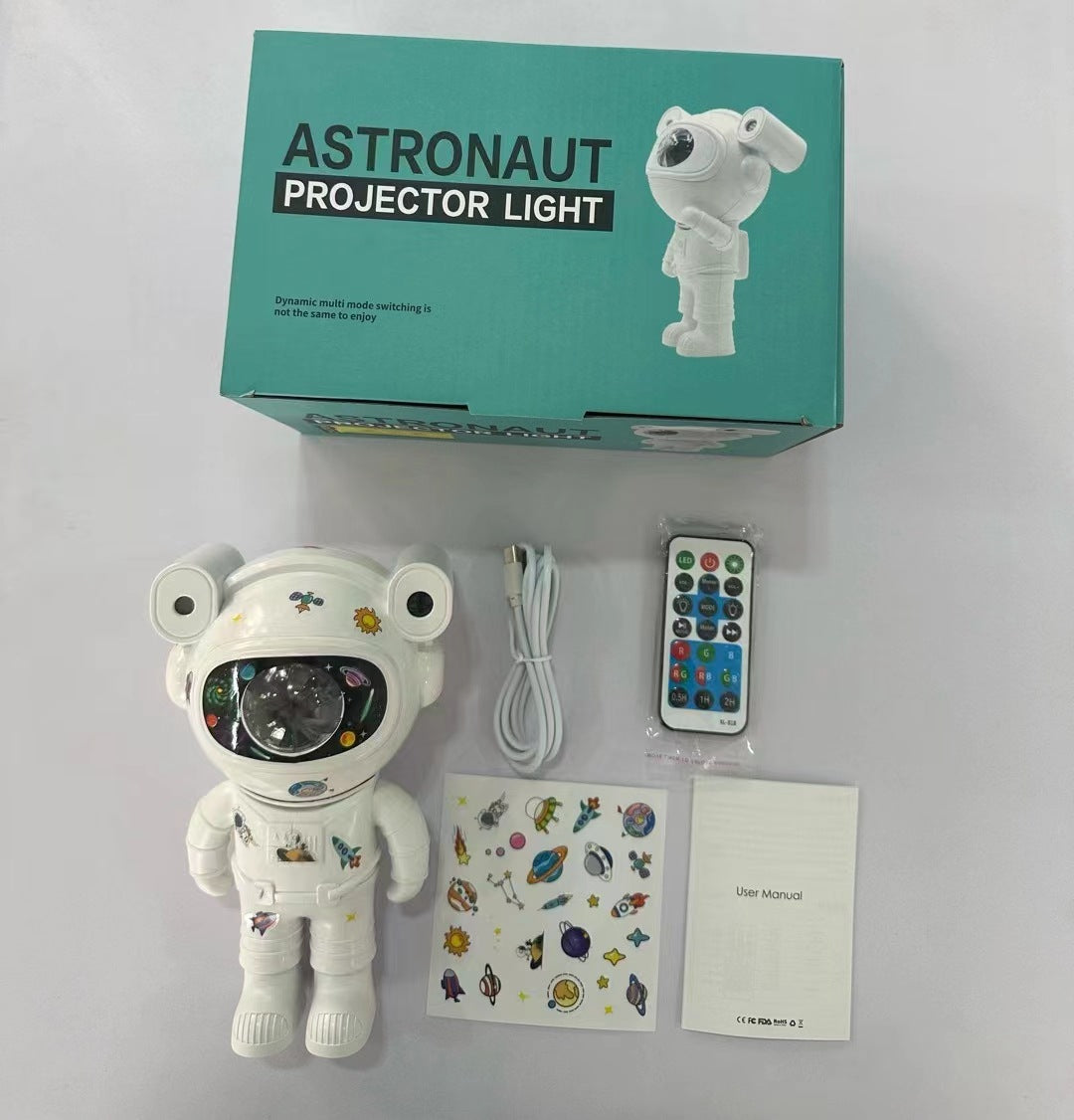 Astronaut Galaxy Projector LED Night Light Aurora Lamp w/ Remote USB