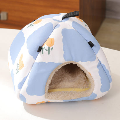 Cozy Enclosed Pet Den for Small Pets – Breathable & Warm Hideaway