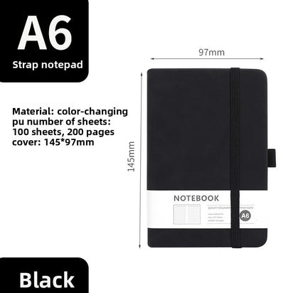 A6 PU Leather Notebook Journal Diary Lined Notepad Office School Planner Gift
