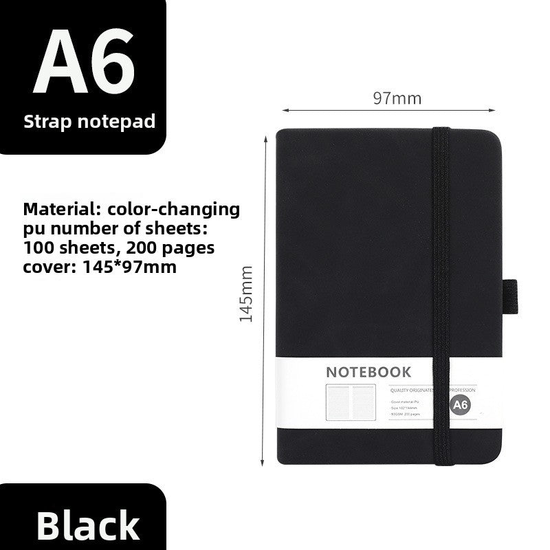 A6 PU Leather Notebook Journal Diary Lined Notepad Office School Planner Gift