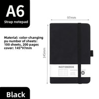 A6 PU Leather Notebook Journal Diary Lined Notepad Office School Planner Gift