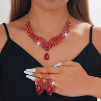 Crystal Statement Necklace & Matching Earrings Set