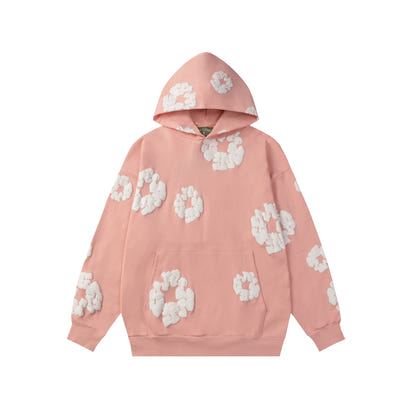 Floral Foam Print Hoodie & Jogger Set – Unisex Streetwear Tracksuit