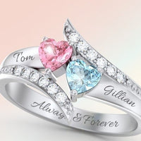 Personalized Engraved Zircon Ring