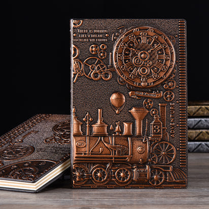 Embossed steampunk PU Leather Notebook A5 Journal