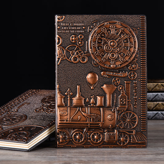 Embossed steampunk PU Leather Notebook A5 Journal