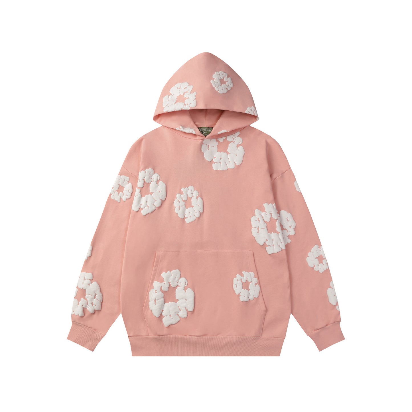 Floral Foam Print Hoodie & Jogger Set – Unisex Streetwear Tracksuit