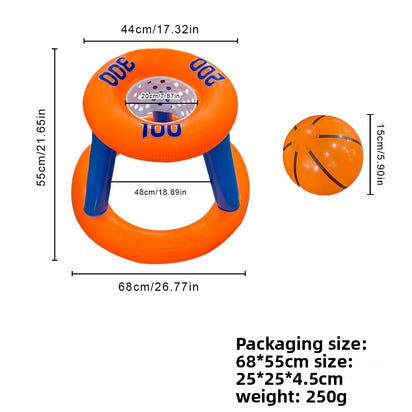 Inflatable basketball hoop