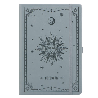 A5 Strap Notebook Gift Set sun and moon