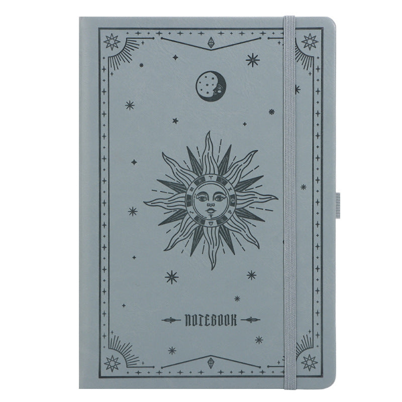 A5 Strap Notebook Gift Set sun and moon