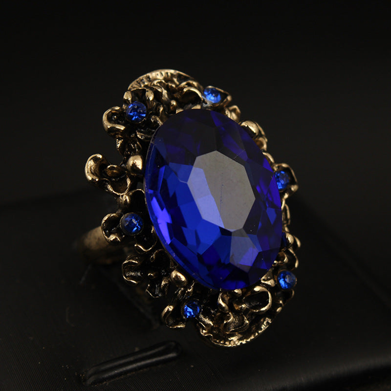 Vintage Adjustable Crystal Ring