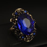 Vintage Adjustable Crystal Ring