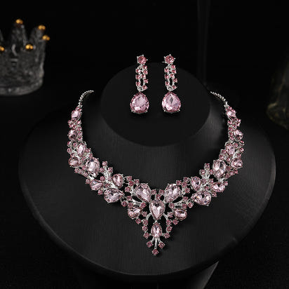 Crystal Necklace and Earrings Set for Women