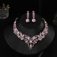 Crystal Necklace and Earrings Set for Women