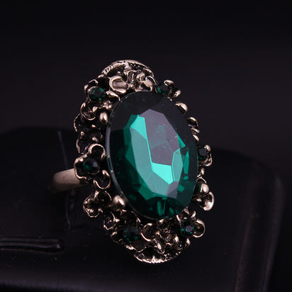 Vintage Adjustable Crystal Ring