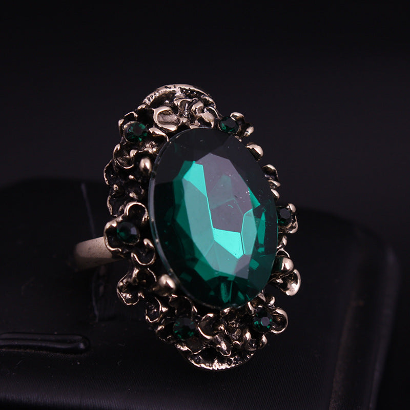 Vintage Adjustable Crystal Ring