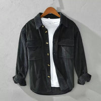 Retro corduroy long-sleeved shirt