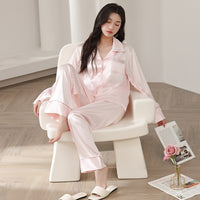 Luxury French-Style Silky Pyjama Set for Women