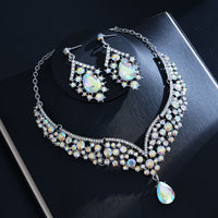 Crystal Statement Necklace & Matching Earrings Set