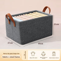 Foldable Fabric Wardrobe Storage Box with Handles ? Multiple Sizes