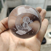 Laser Engraved Crystal Ball Ornament