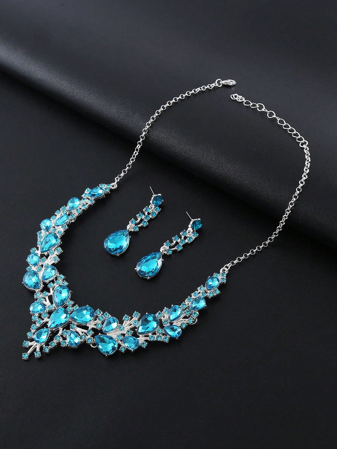 Crystal Necklace and Earrings Set for Women
