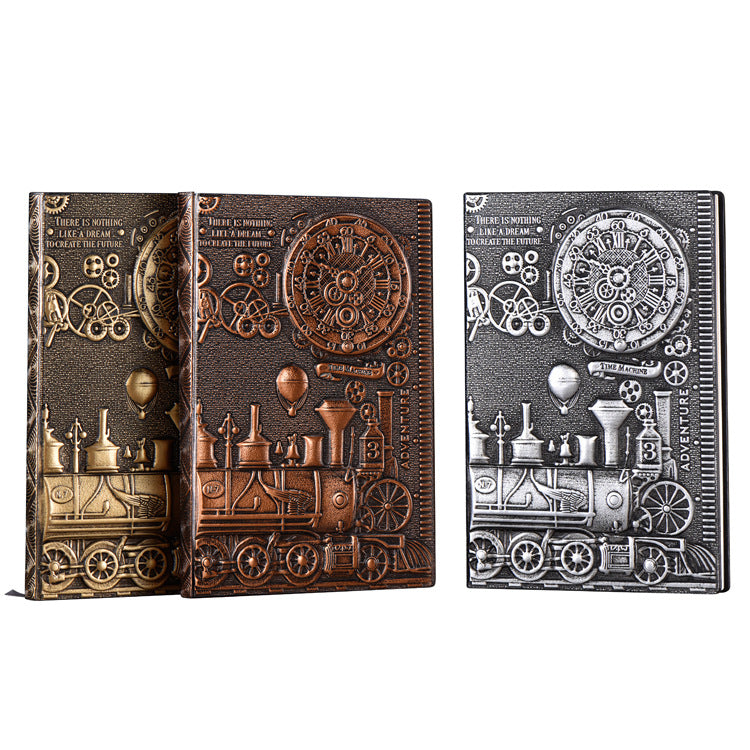 Embossed steampunk PU Leather Notebook A5 Journal