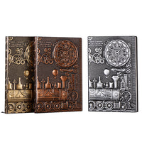 Embossed steampunk PU Leather Notebook A5 Journal