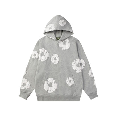 Floral Foam Print Hoodie & Jogger Set – Unisex Streetwear Tracksuit