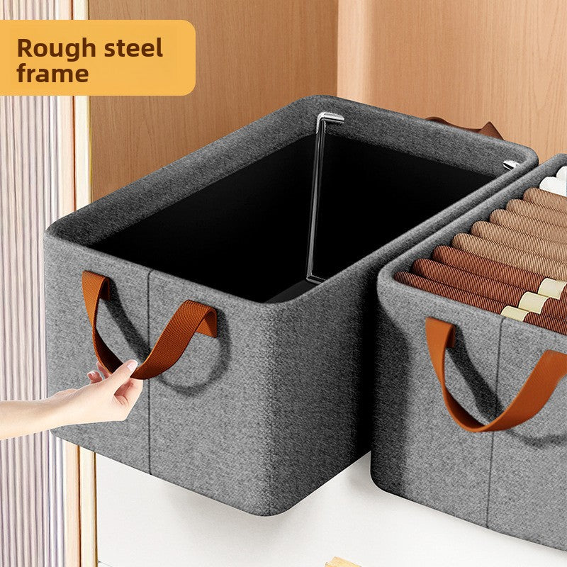 Foldable Fabric Wardrobe Storage Box with Handles ? Multiple Sizes