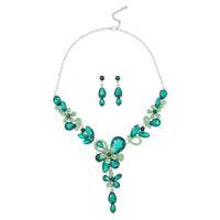 Vintage Floral Necklace and Earrings Set